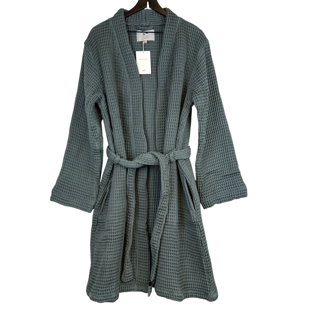 New Slowtide Mens Guild Robe Charcoal Gray 100% Cotton $100 - L-XL